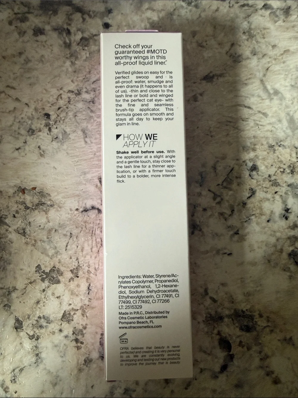 OFRA Verified Liquid Liner — BLACK Shade